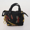 Salvatore Ferragamo Givenchy Hand Bag Canvas Nylon 3 Set Black Auth BA15068-9