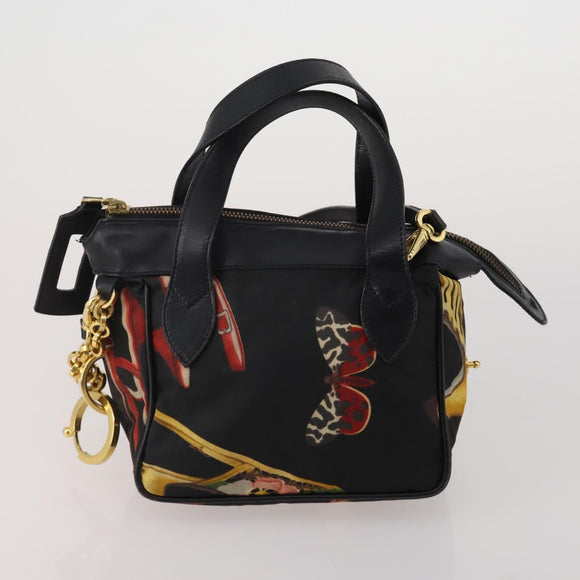 Salvatore Ferragamo Givenchy Hand Bag Canvas Nylon 3 Set Black Auth BA15068