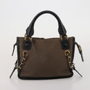 Chloe Hand Bag Canvas Leather 2 Set Khaki Red Auth BA15069-11