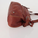 Chloe Hand Bag Canvas Leather 2 Set Khaki Red Auth BA15069-4