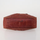 Chloe Hand Bag Canvas Leather 2 Set Khaki Red Auth BA15069-7