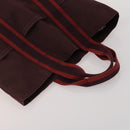 HERMES Fourre Tout Hand Bag Cotton 4 Set Navy Red gray Auth BA15070-11