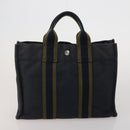 HERMES Fourre Tout Hand Bag Cotton 4 Set Navy Red gray Auth BA15070-15