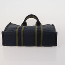 HERMES Fourre Tout Hand Bag Cotton 4 Set Navy Red gray Auth BA15070-18