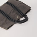 HERMES Fourre Tout Hand Bag Cotton 4 Set Navy Red gray Auth BA15070-5