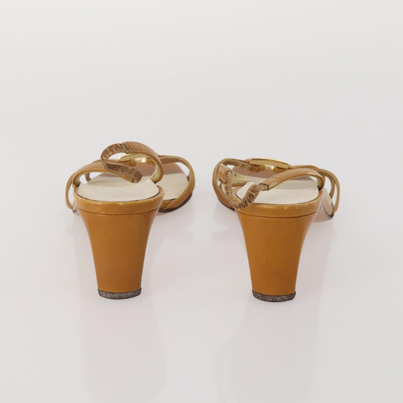 Salvatore Ferragamo Heel Pumps 2 Set Beige Black Auth BA15071
