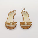 Salvatore Ferragamo Heel Pumps 2 Set Beige Black Auth BA15071-9