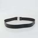 GUCCI GuccissimaGG Interlocking G Belt Leather Black Silver 473030 Auth BA15074V-2