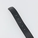 GUCCI GuccissimaGG Interlocking G Belt Leather Black Silver 473030 Auth BA15074V-7