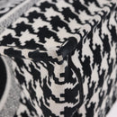 Christian Dior Staggered Pattern Book Tote Medium Bag Canvas Black Auth BA15076M-10