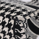 Christian Dior Staggered Pattern Book Tote Medium Bag Canvas Black Auth BA15076M-11