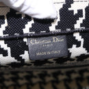 Christian Dior Staggered Pattern Book Tote Medium Bag Canvas Black Auth BA15076M-15
