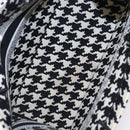 Christian Dior Staggered Pattern Book Tote Medium Bag Canvas Black Auth BA15076M-16
