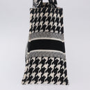 Christian Dior Staggered Pattern Book Tote Medium Bag Canvas Black Auth BA15076M-4