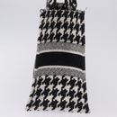 Christian Dior Staggered Pattern Book Tote Medium Bag Canvas Black Auth BA15076M-5