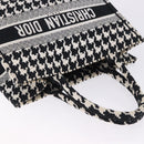 Christian Dior Staggered Pattern Book Tote Medium Bag Canvas Black Auth BA15076M-6