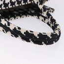 Christian Dior Staggered Pattern Book Tote Medium Bag Canvas Black Auth BA15076M-7