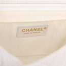 CHANEL V Stitch Chain Chevron Shoulder Bag Leather White Navy CC Auth BA15077SAM-16