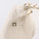 CHANEL V Stitch Chain Chevron Shoulder Bag Leather White Navy CC Auth BA15077SAM-20