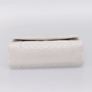 CHANEL V Stitch Chain Chevron Shoulder Bag Leather White Navy CC Auth BA15077SAM-9