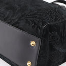 GUCCI Tote Bag Suede Black Gold 303891 Auth BA15078A-8