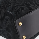 GUCCI Tote Bag Suede Black Gold 303891 Auth BA15078A-15