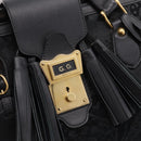 GUCCI Tote Bag Suede Black Gold 303891 Auth BA15078A-18