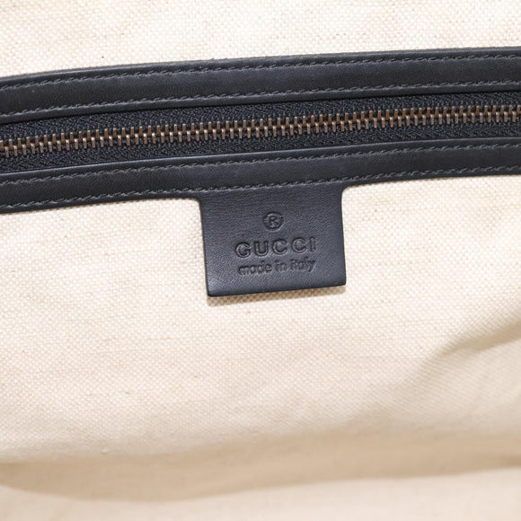 GUCCI Tote Bag Suede Black Gold 303891 Auth BA15078A
