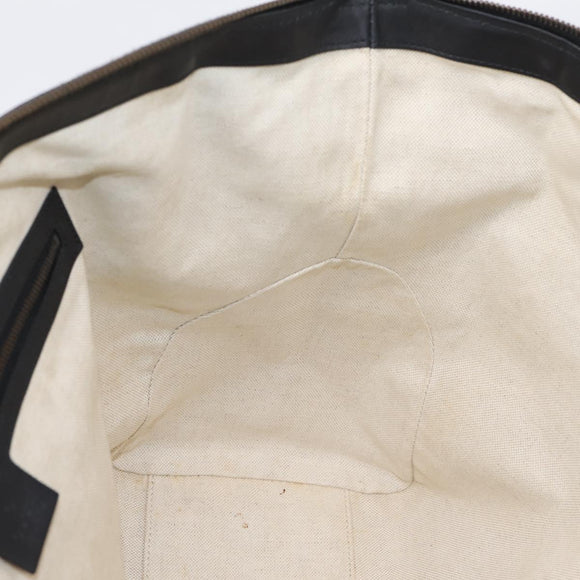 GUCCI Tote Bag Suede Black Gold 303891 Auth BA15078A
