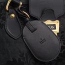 GUCCI Tote Bag Suede Black Gold 303891 Auth BA15078A-10