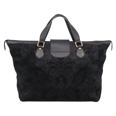 GUCCI Tote Bag Suede Black Gold 303891 Auth BA15078A - 0