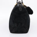 GUCCI Tote Bag Suede Black Gold 303891 Auth BA15078A-3