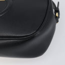 Salvatore Ferragamo Gancini Shoulder Bag Leather Black Gold Auth BA15079A-9