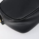 Salvatore Ferragamo Gancini Shoulder Bag Leather Black Gold Auth BA15079A-14