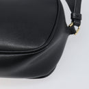 Salvatore Ferragamo Gancini Shoulder Bag Leather Black Gold Auth BA15079A-15