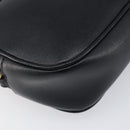 Salvatore Ferragamo Gancini Shoulder Bag Leather Black Gold Auth BA15079A-16