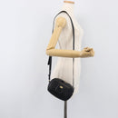 Salvatore Ferragamo Gancini Shoulder Bag Leather Black Gold Auth BA15079A-21
