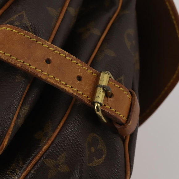 LOUIS VUITTON Monogram Saumur 30 Shoulder Bag M42256 LV Auth BA15083