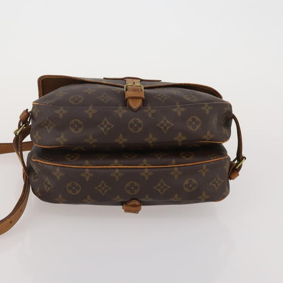 LOUIS VUITTON Monogram Saumur 30 Shoulder Bag M42256 LV Auth BA15083