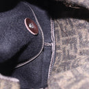 FENDI Zucca Canvas Mamma Baguette Shoulder Bag Wool Brown Black Auth BA15090V-10