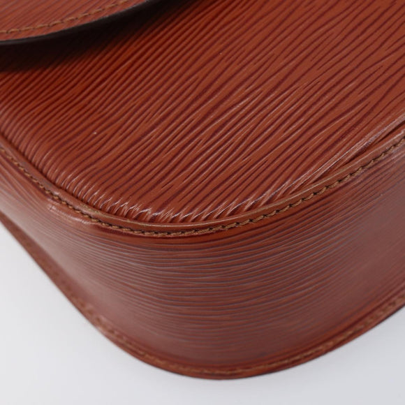 LOUIS VUITTON Epi Saint Cloud GM Shoulder Bag Brown M52193 LV Auth BA15091