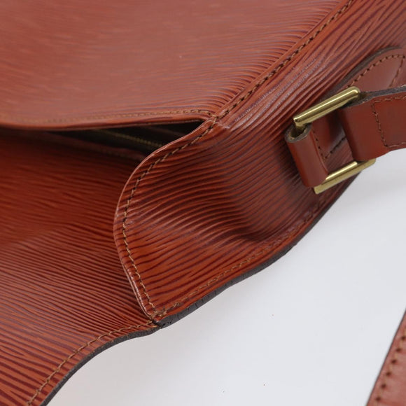 LOUIS VUITTON Epi Saint Cloud GM Shoulder Bag Brown M52193 LV Auth BA15091