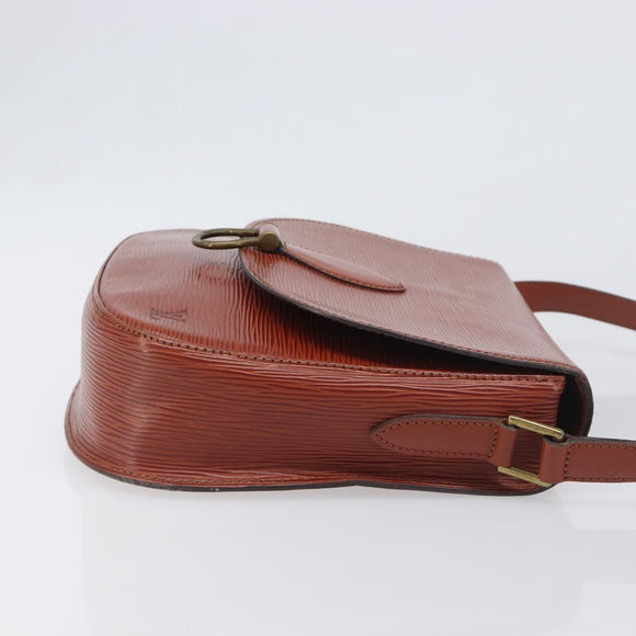 LOUIS VUITTON Epi Saint Cloud GM Shoulder Bag Brown M52193 LV Auth BA15091