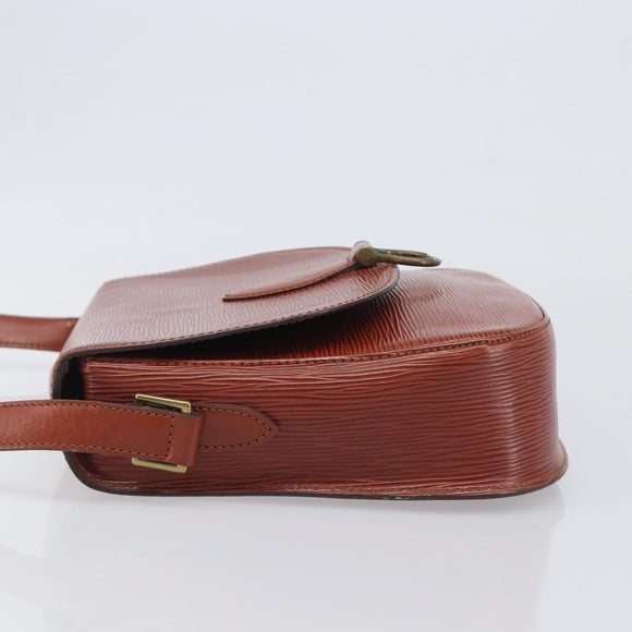 LOUIS VUITTON Epi Saint Cloud GM Shoulder Bag Brown M52193 LV Auth BA15091