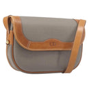 Christian Dior Shoulder Bag PVC Canvas Gray Gold Auth BA15092-1