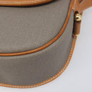 Christian Dior Shoulder Bag PVC Canvas Gray Gold Auth BA15092-14
