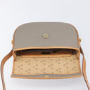 Christian Dior Shoulder Bag PVC Canvas Gray Gold Auth BA15092-10