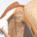 Christian Dior Shoulder Bag PVC Canvas Gray Gold Auth BA15092-19
