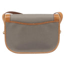 Christian Dior Shoulder Bag PVC Canvas Gray Gold Auth BA15092-2