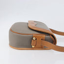 Christian Dior Shoulder Bag PVC Canvas Gray Gold Auth BA15092-3